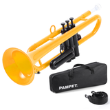 Plastic Bb Trumpet for Beginners Professional Trumpet with Canvas Carry Bag and 2 Mouthpieces 3C and 7C