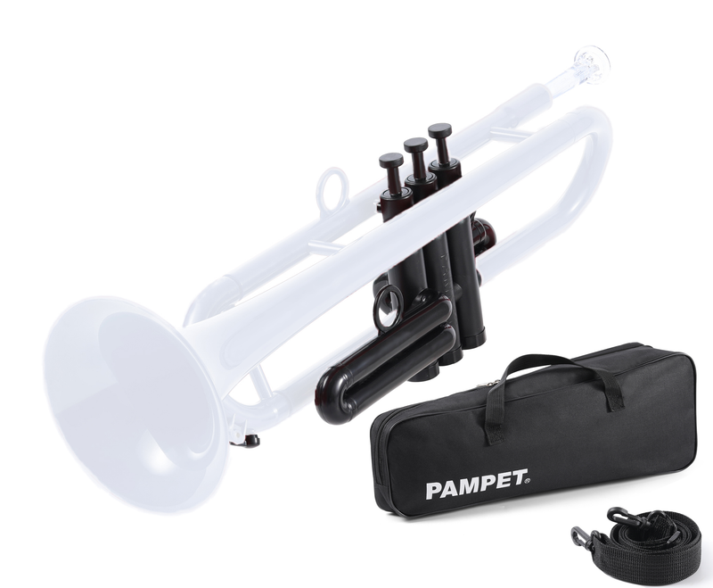 Plastic Bb Trumpet for Beginners Professional Trumpet with Canvas Carry Bag and 2 Mouthpieces 3C and 7C