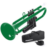 Plastic Bb Trumpet for Beginners Professional Trumpet with Canvas Carry Bag and 2 Mouthpieces 3C and 7C