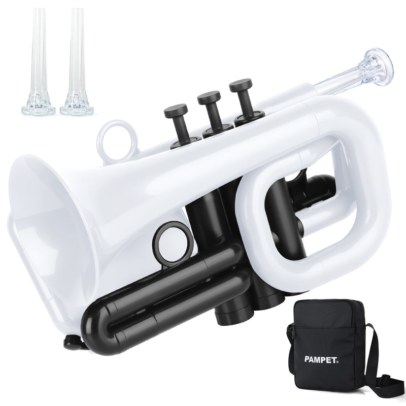 PAMPET DOLPHIN Bb Key ABS Pocket Trumpet for Beginners with Carry