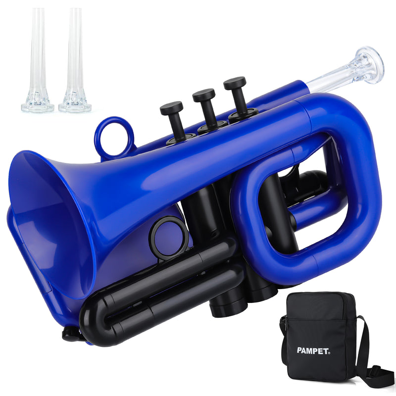 PAMPET DOLPHIN Bb Key ABS Pocket Trumpet for Beginners with Carry
