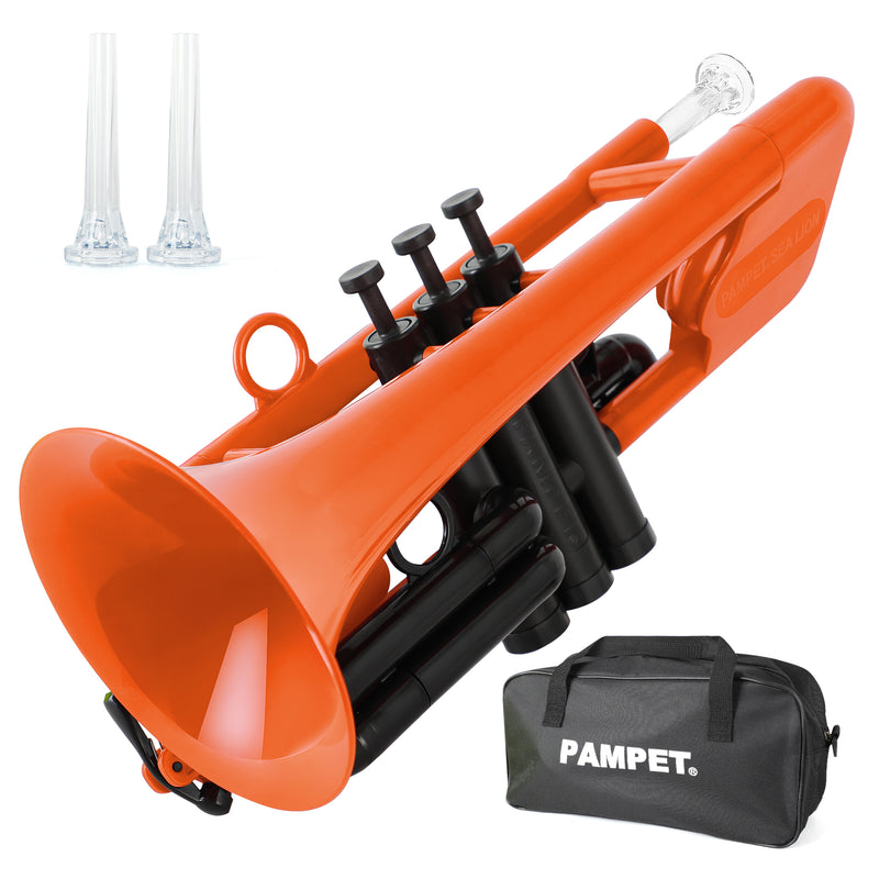 PAMPET SEA LION Bb Tone ABS Trumpet for Beginners with Carry Bag
