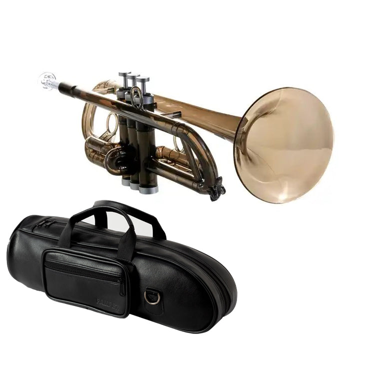 Professional Transparent Standard Plastic Bb Trumpet Set with 3C Mouthpiece 7C Mouthpiece and PU Carrying Bag