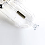 Professional Transparent Lexan Trumpet C Tone with 3C Mouthpiece 7C Mouthpiece and PU Carrying Bag