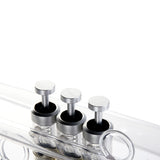 Professional Transparent Lexan Trumpet C Tone with 3C Mouthpiece 7C Mouthpiece and PU Carrying Bag